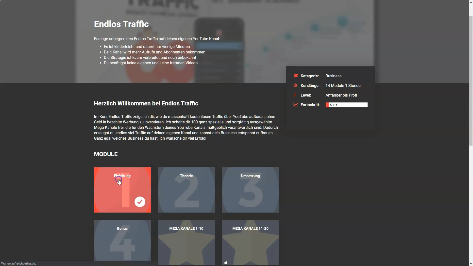 Endlos Traffic von Eric Hüther kaufen