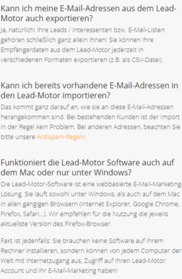 lead motor erfahrungen