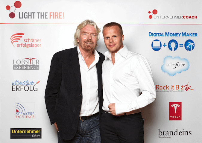 Gunnar Kessler und Richard Branson
