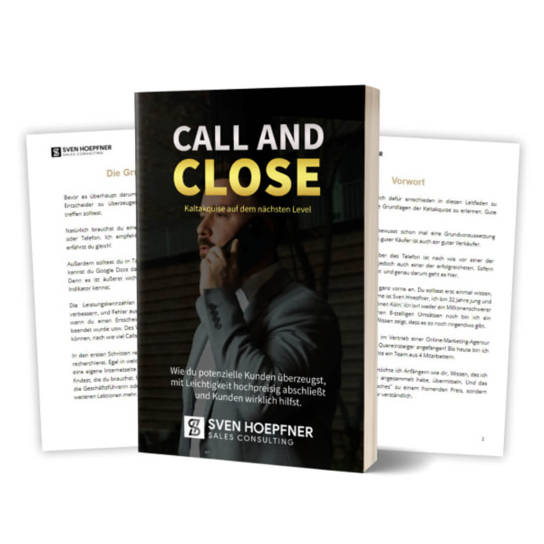 Call and Close Buch von Sven Höpfner Erfahrungen