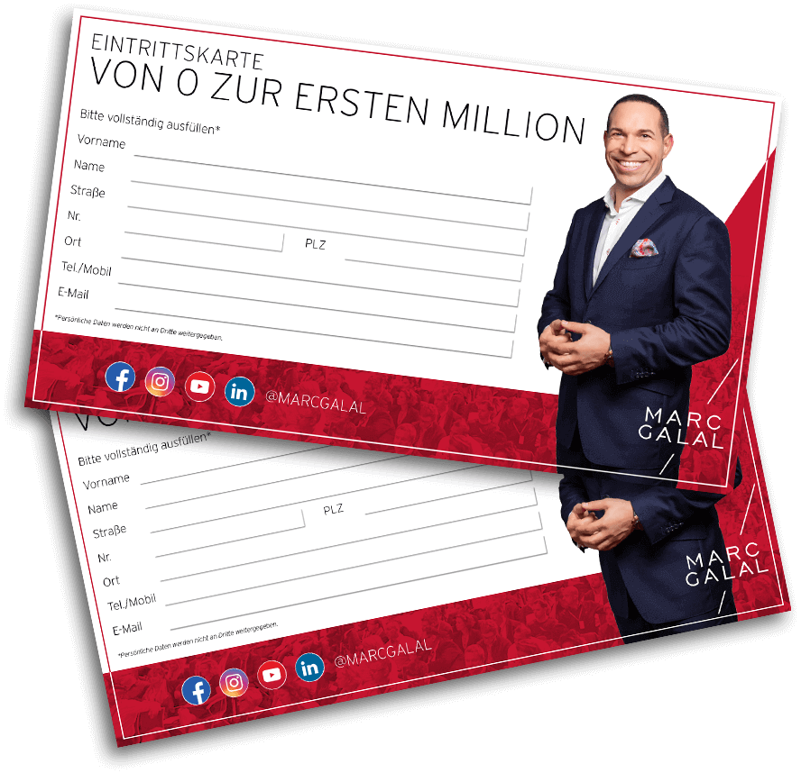 Von 0 zur ersten Million Event - Marc Galal 2022 1 Von 0 zur ersten Million Event in Schweiz am 12.11. – 13.11.2022