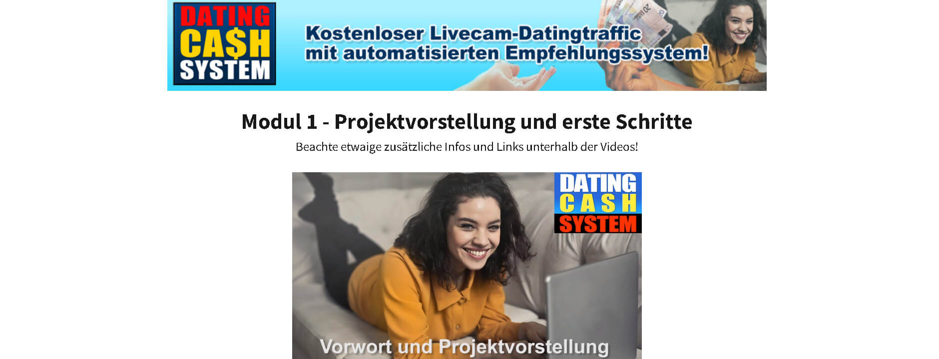 Dating Cash System Infos