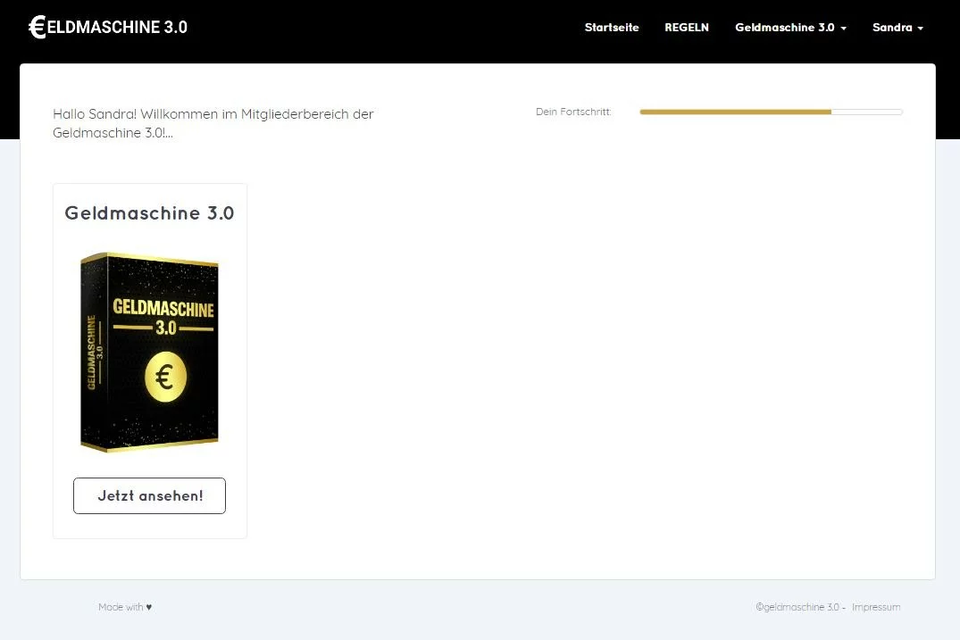 Geldmaschine 3.0 von Jonas Tausendfreund – Kursübersicht