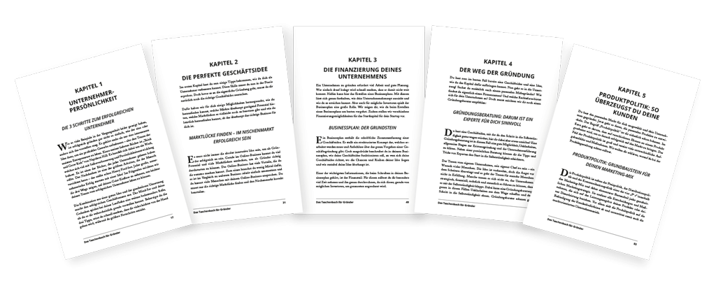 Das Taschenbuch für Gründer Inhaltsverzeichnis test 