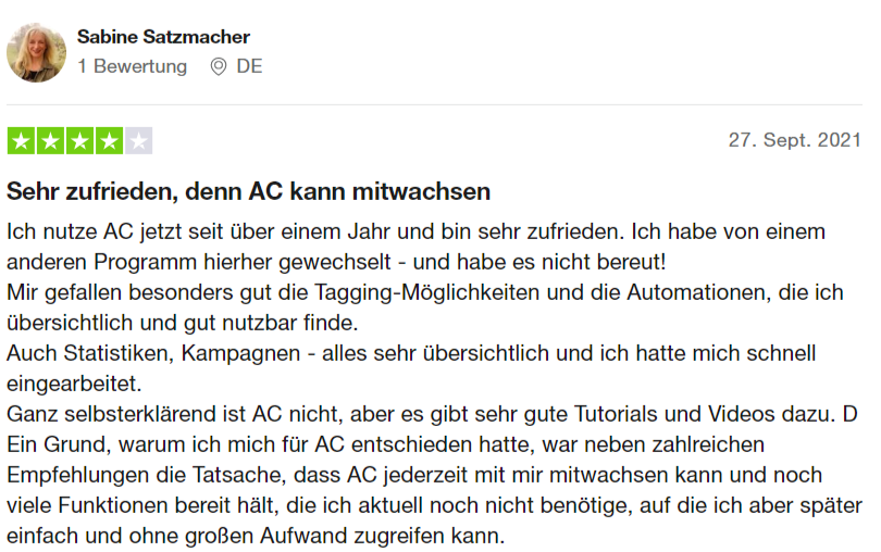 activecampaign-bewertung-sabine-test