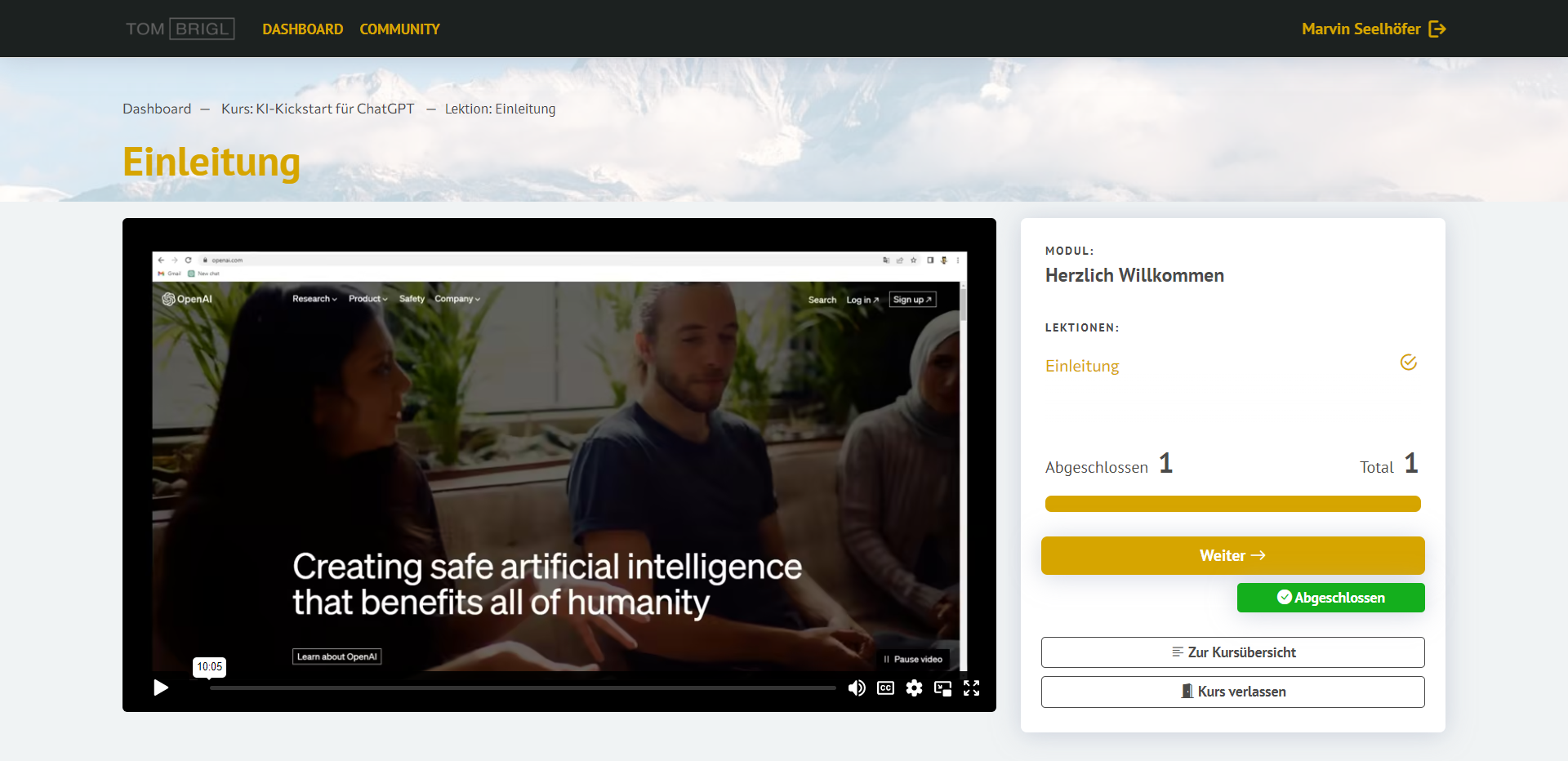 KI-Kickstart-für-ChatGPT-von-Tom-Brigl-dashboard-erfahrungen