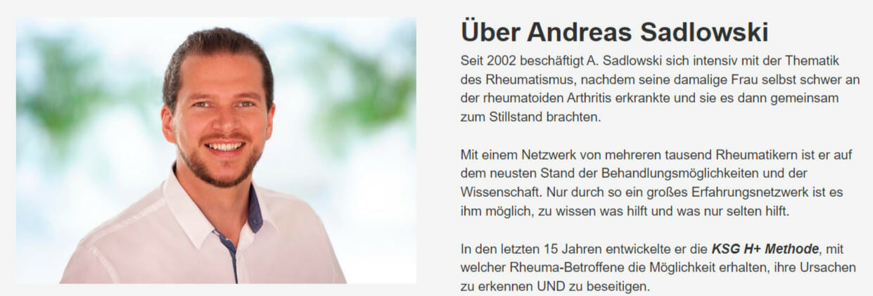 Andreas Sadlowski – Rheuma Coach und Bestseller-Autor