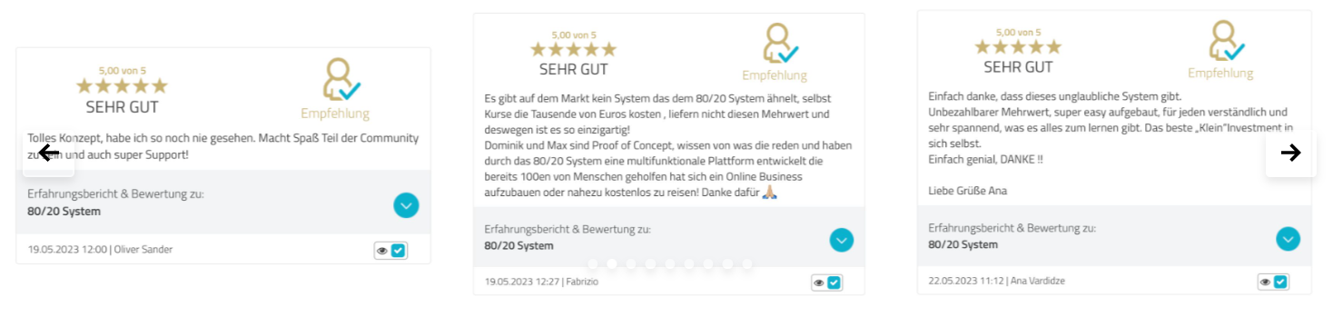 80/20 System Bewertungen von echten Nutzern
