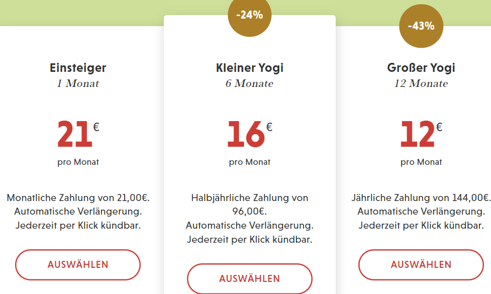 Yogamehome-preise-testbericht