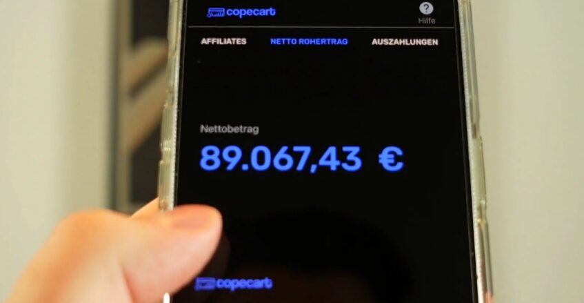 Einnahmen-Entwicklung Affiliate Marketing