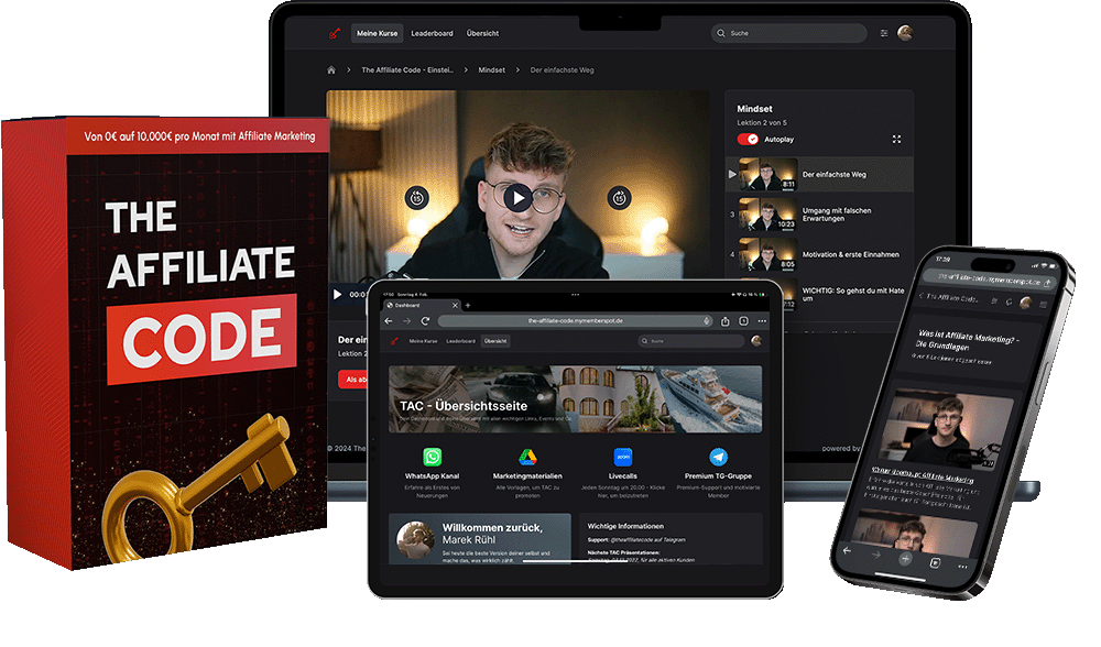 The Affiliate Code Dashboard Screenshot