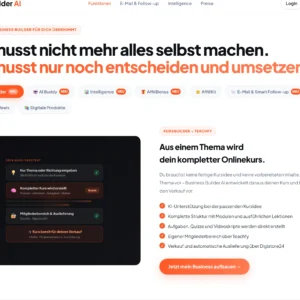 business builder ai funktionen kursbuilder screenshot