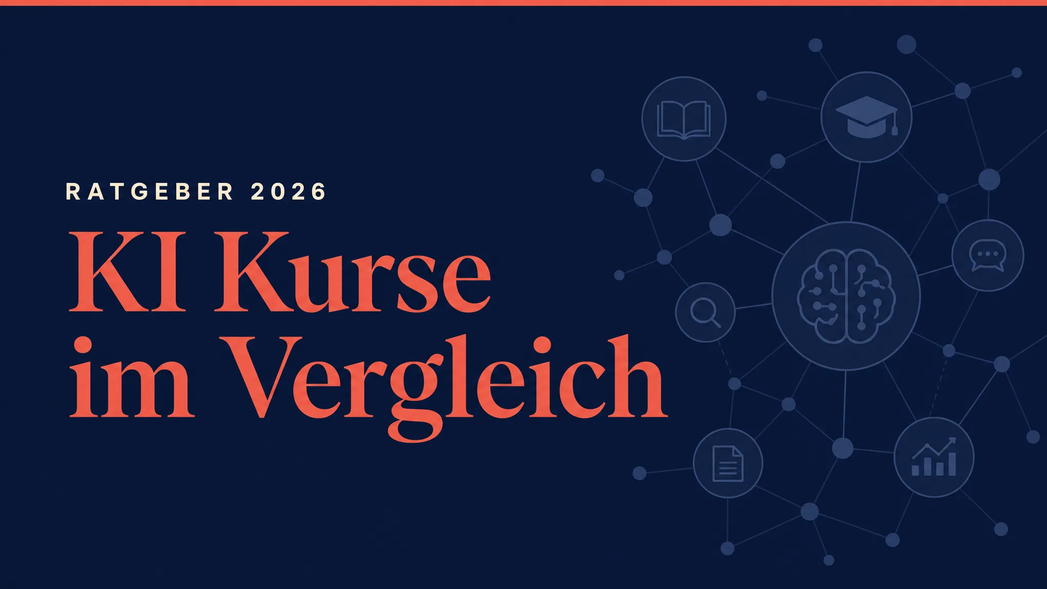 KI Kurse Vergleich 2026 - Titelgrafik zum Ratgeber für ChatGPT- und KI-Kurse