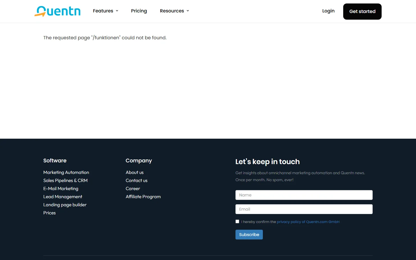 Quentn Funktionen – E-Mail-Marketing, Automation, CRM und Landing Pages in einem Tool